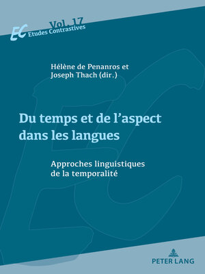 cover image of Du temps et de l'aspect dans les langues